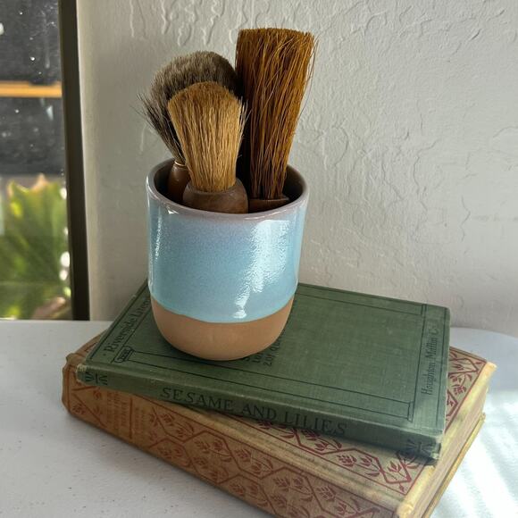 CB2 Ceramic Tea Cup Porcelain Pottery Drinkware Mug Handmade Glazed Finish - Picture 9 of 11